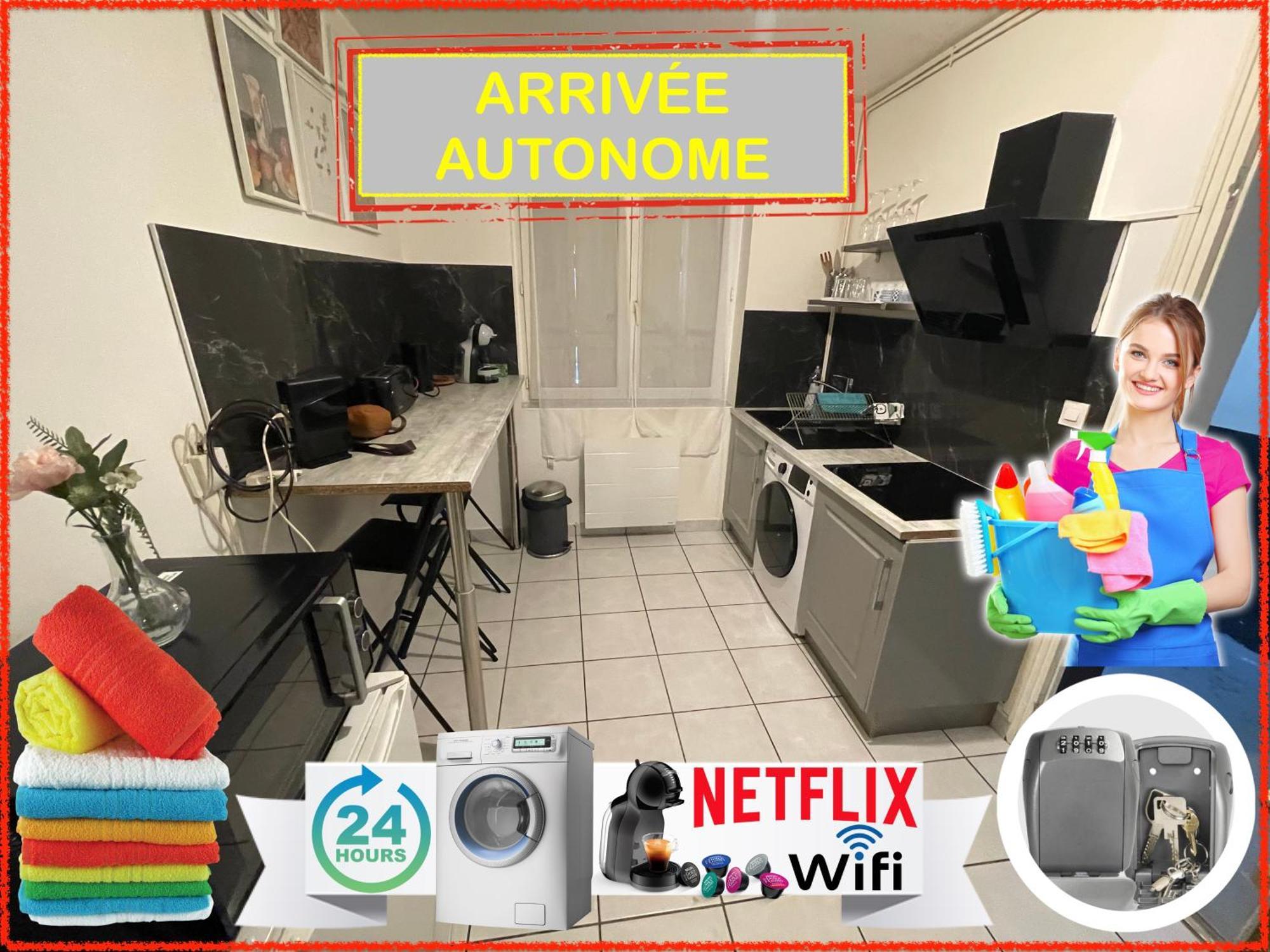 Apartament 023 Chic & Cosy F1 23M2 Hypercentre Wifi Smart Tv Netflix Saint-Etienne  Zewnętrze zdjęcie